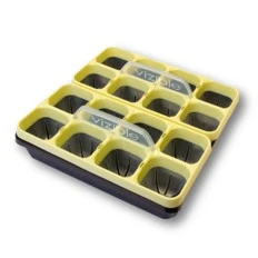 Yellow 12-cell seedling propagation tray